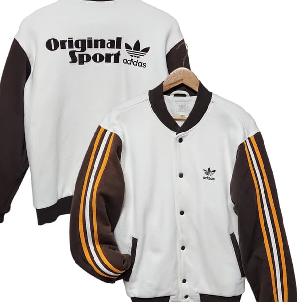 대장 아디다스 삼선 코튼 바시티 점퍼 자켓 져지