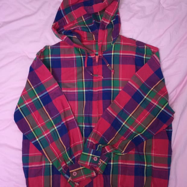 일본 빈티지 체크셔츠 후드집업 🎶