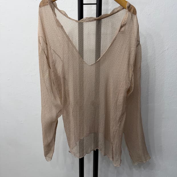 매장판정품) 마르니 시스루 실크 블라우스 38