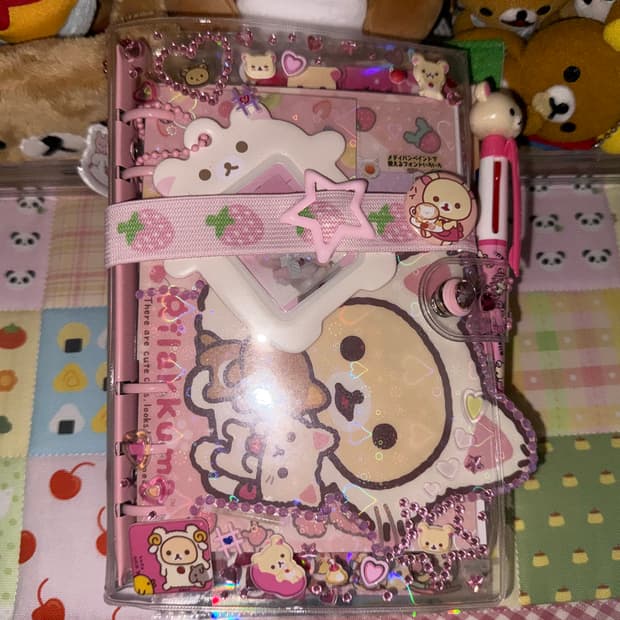 리락쿠마 다이어리셋업 - A6핑크타입 / 64장