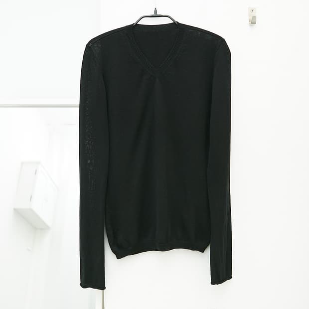 V-neck Cotton Knit Top
