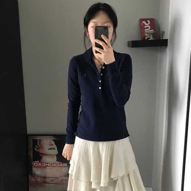 폴로 랄프로렌 포니로고 여성라인 긴팔 카라티