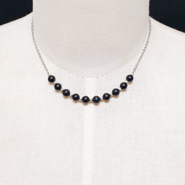 오닉스 샌딩볼 목걸이