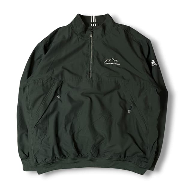  아디다스 카키 폴리 아노락 바람막이 자켓 2XL 