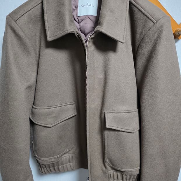 넌블랭크x삭형 콜라보 울자켓 브라운