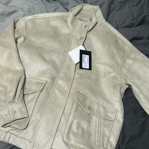 [S] 레더리 더블 포켓 스웨이드 블루종