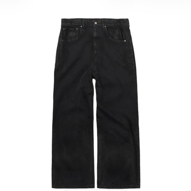 2) 폴리테루 루즈드 코티드 진 코티드 블랙