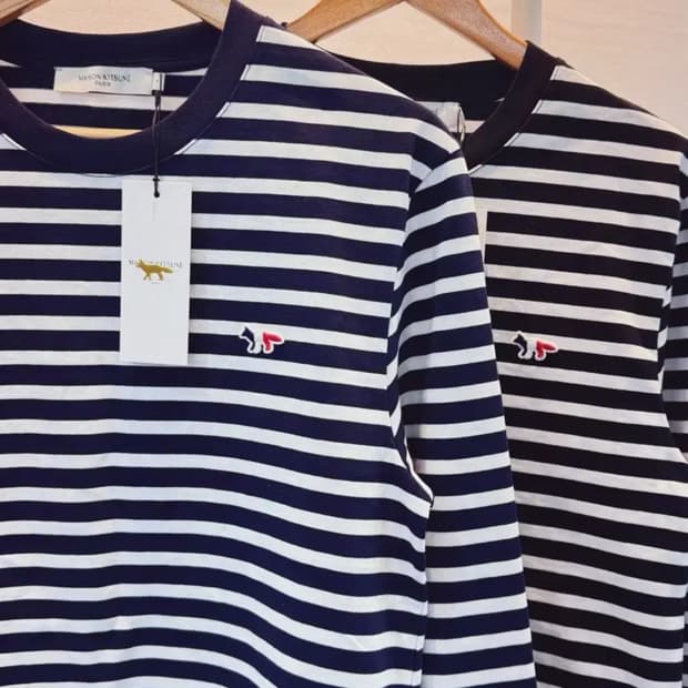  🔥[새상품/정품]🔥 메종키츠네 스트라이프 롱슬리브 