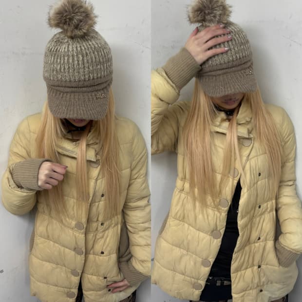 Big Button Warmer Detail Ivory Padding