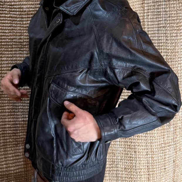 빈티지 양가죽 레더자켓