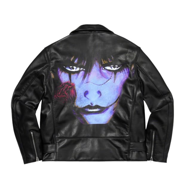 슈프림 더크로우 쇼트 퍼펙토 레더자켓 XL