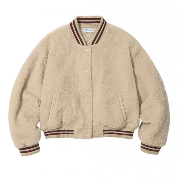 파르티멘토 우먼 플러피 스타디움 자켓_베이지