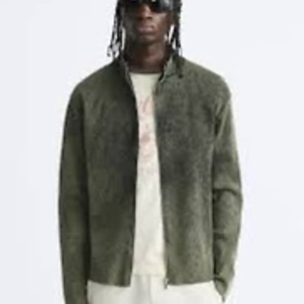 Zara - 빈티지 스타일 리브드 재킷