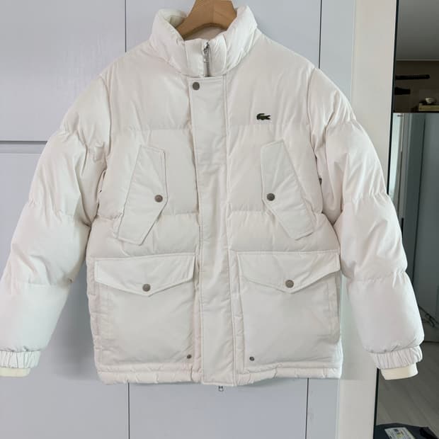 라코스테 패딩 화이트 M