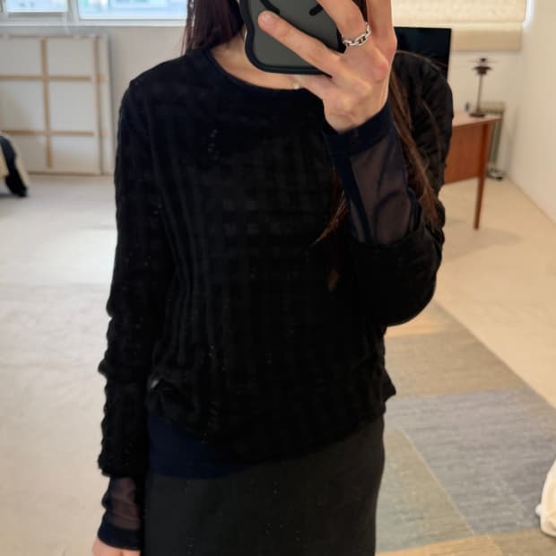 Y’s  Mesh Long Sleeve Top