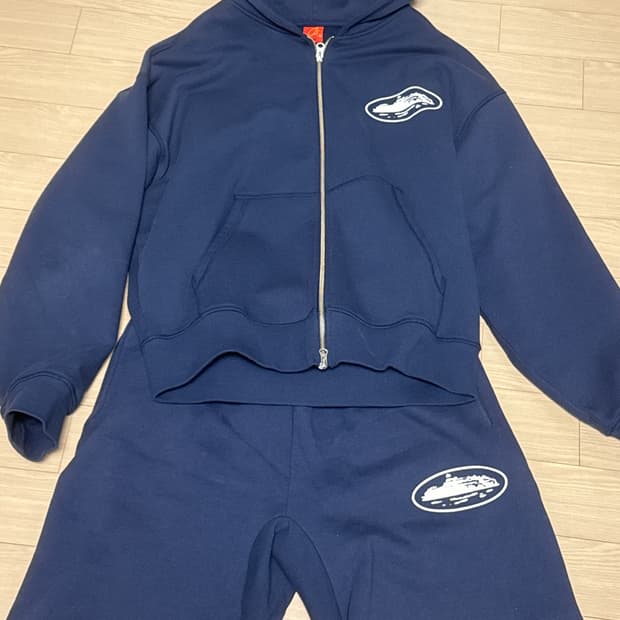 코르테이즈 네이비 후드집업&반바지 셋업