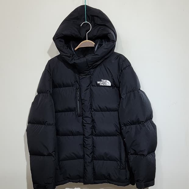 (L) 노스페이스 패딩점퍼 블랙 오리털 후드 다운자켓 