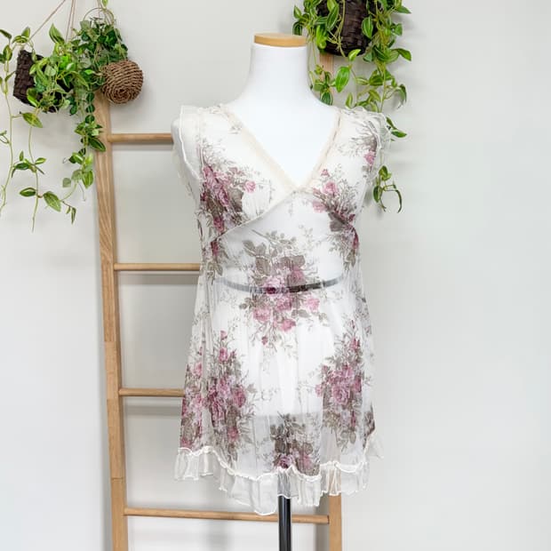 Rosa Cheri 로사체리 / 플라워패턴슬리브리스슬리브리스 플로리나시