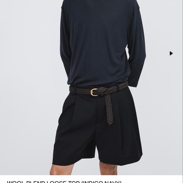 렉토 WOOL BLEND LOOSE TOP (INDIGO NAVY)