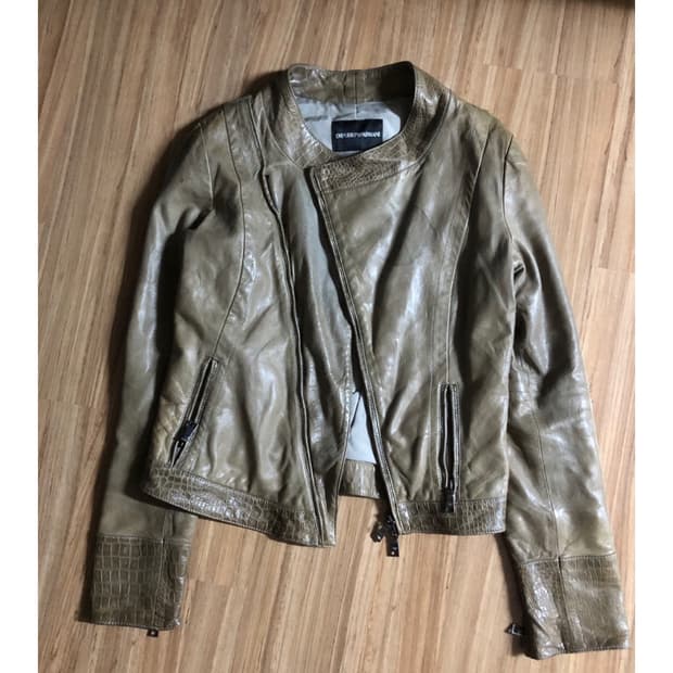 Emporio Armani Lamb Skin Leather Jacket
