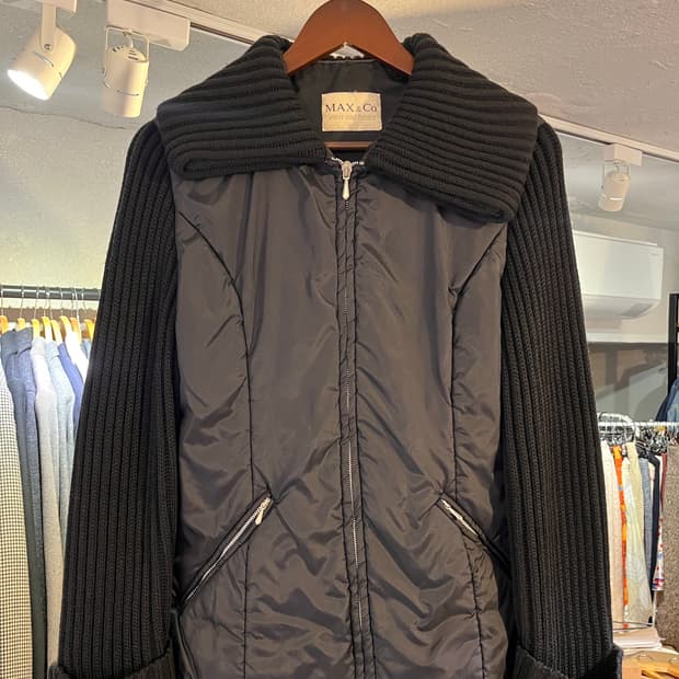 막스앤코 니트 슬리브 퀼팅 자켓 (38 / 이탈리아제)