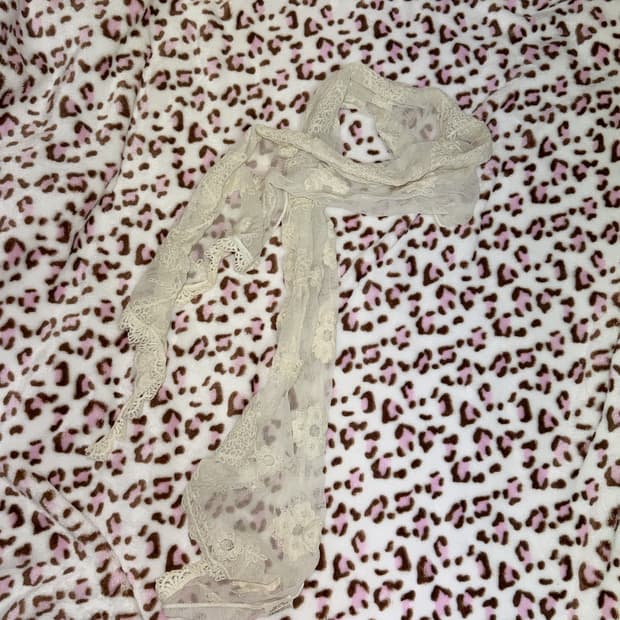 모리 청순 민트 머플러 갸루 히메갸루 오네갸루 아오이유우 vintage