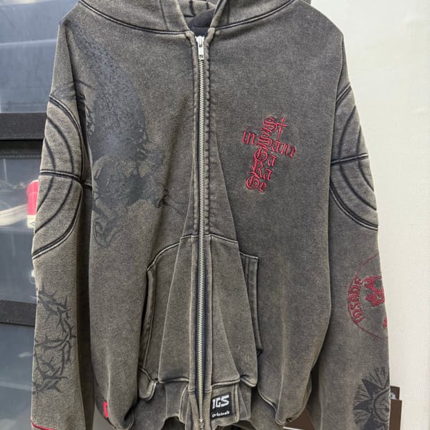 인세인개러지 패디드 후드집업 2사이즈