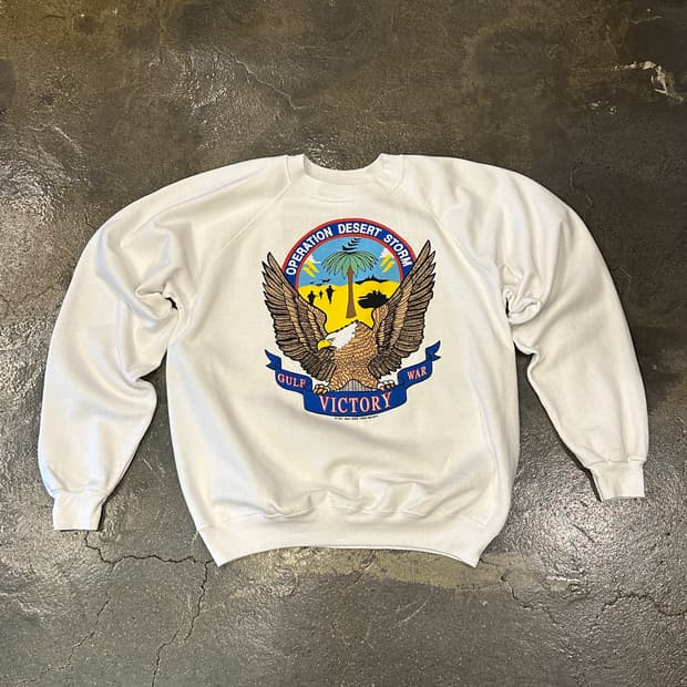 90s Hanes 50/50 USA 걸프전 프린팅 스웻셔츠 맨투맨 XL