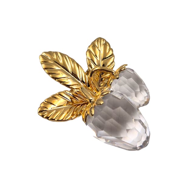 90s 스와로브스키 크리스탈 딸기 브로치