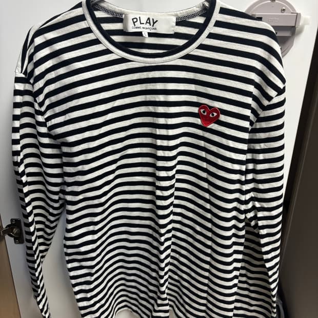 꼼데가르송 스트라이프티 블랙 L