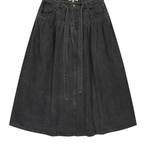 코이세이오 치마 PUFFY COTTON SKIRT CHARCOAL