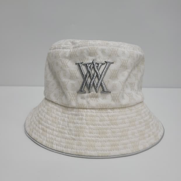 ANEW 22SS 어뉴 골프 모노그램 라운드 테이핑 버킷햇 / 여 F
