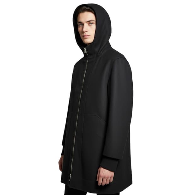 Kris Van Assche 후드 더블 코트