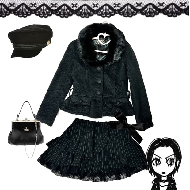 마즈 MA*RS 스커트 갸루 스커트 트랄라라 코트 세트 