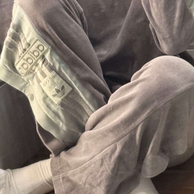 아디다스 벨루어 연보라 트레이닝 팬츠(아디브레이크)