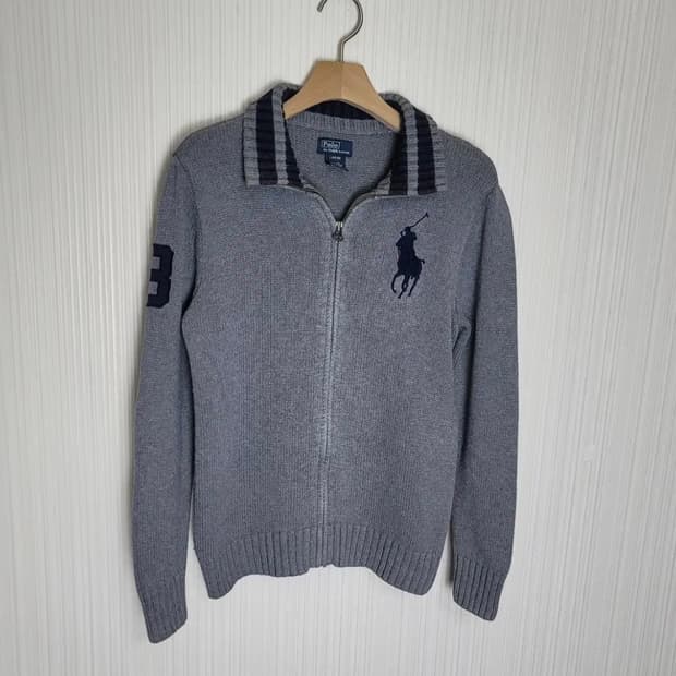 폴로 빅포니 니트 집업