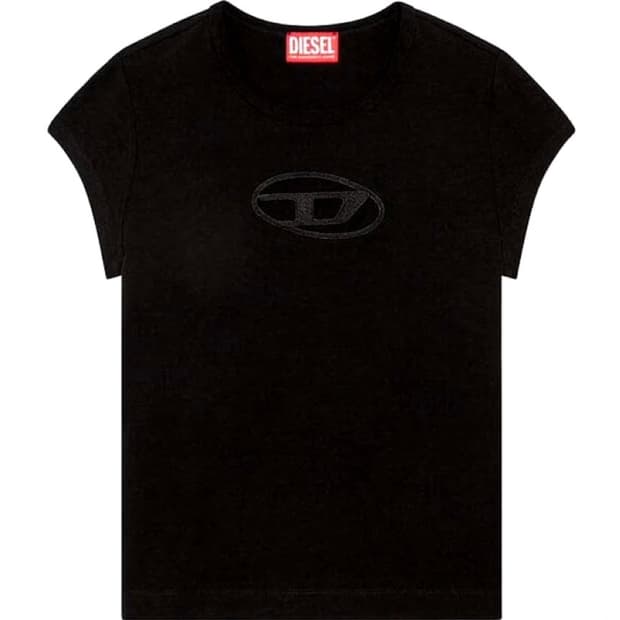 디젤 컷아웃 로고 반팔티 