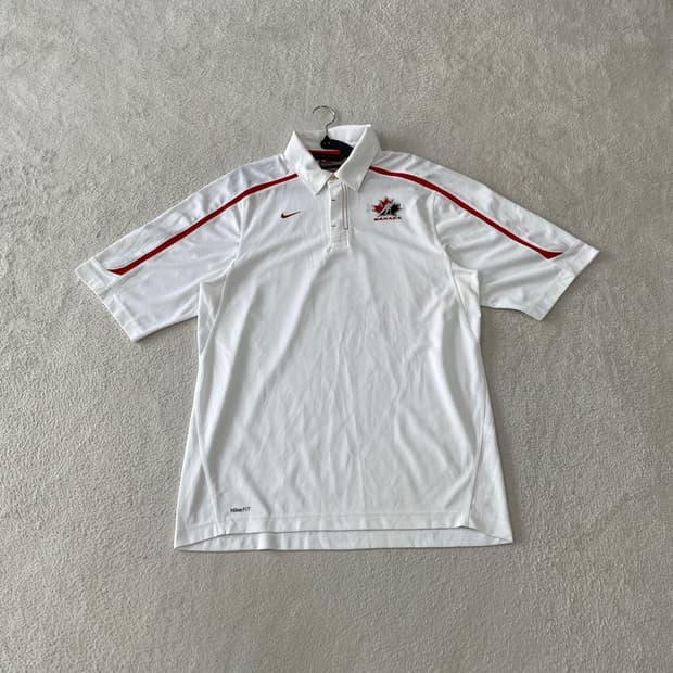 95 나이키 캐나다 90'S 반팔져지카라티 하키 희귀 대장 흰빨
