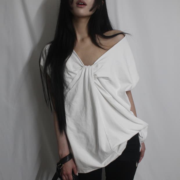 twist white maxi BOX top