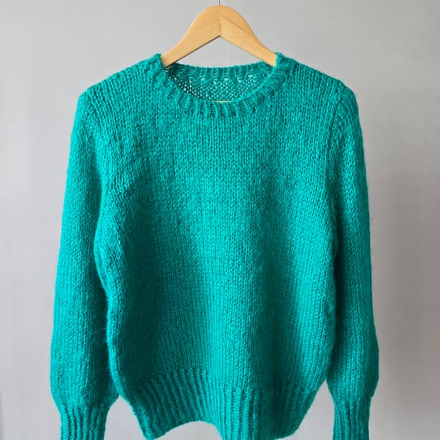 매력 컬러 핸드메이드 울 니트 