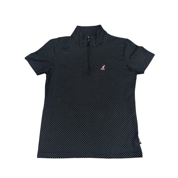 KANGOL SPORT 미니 땡땡이 반집업 스포츠 티셔츠