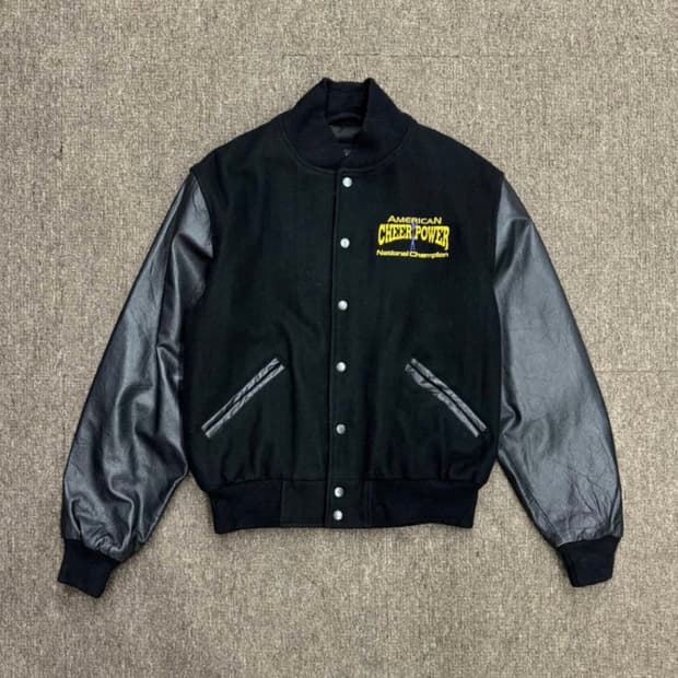 아메리칸 빈티지 크롭 가죽 점퍼