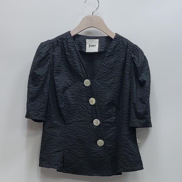 JSNY 20SS 시어스커 자켓형 블라우스 / 여 85 블랙