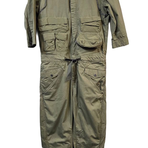 카키색 점프수트 작업복 스타일(S)남여공용