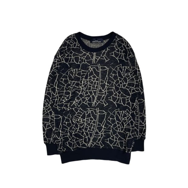 꼼데가르송 트리콧 네트 패턴 니트