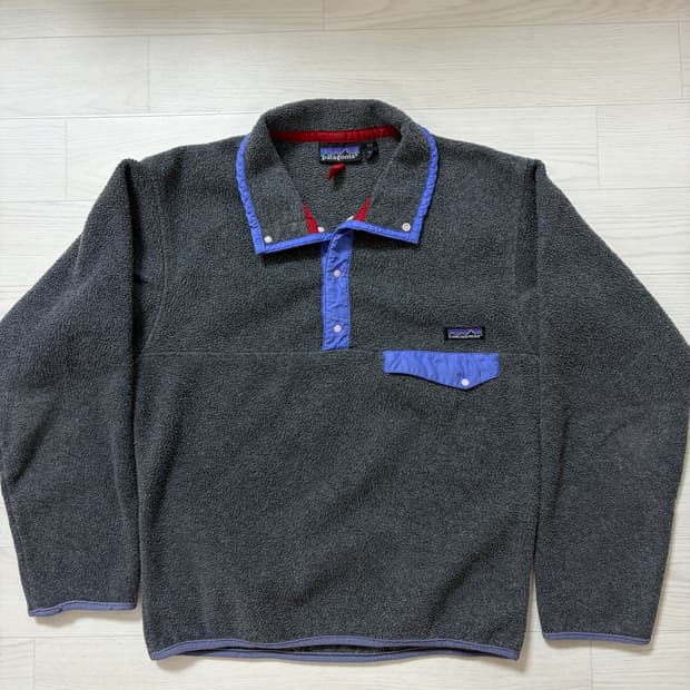 90s 파타고니아 신칠라 스냅 T 그레이 퍼플 xs
