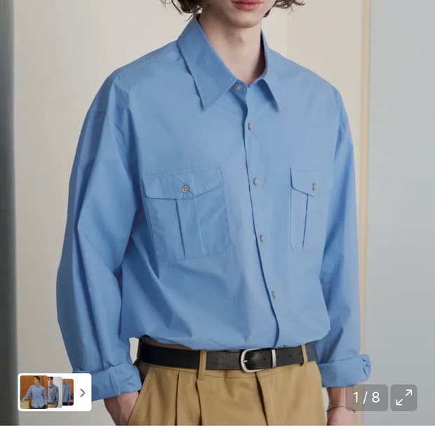 (새상품)(L) 드로우핏 페이퍼 코튼 알렉스 셔츠 [D.BLUE] 판매