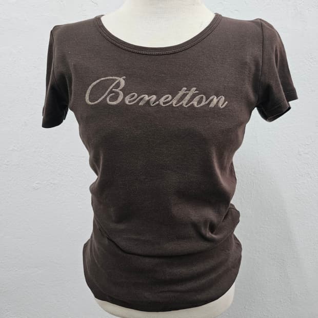BENETTON 반팔 여 55 J6527 빈티지 반팔티