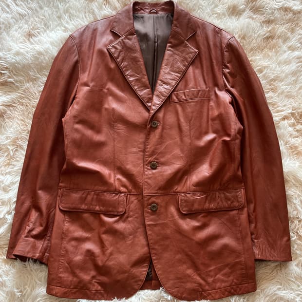 빈티지 가죽 블레이져