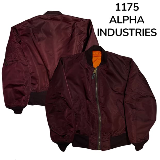 알파인더스트리 리버시블 버건디 마원 M